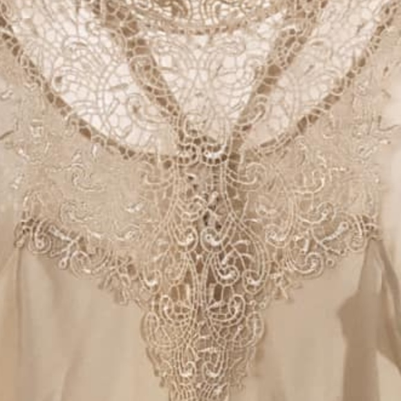 Embroidered Lace Vintage Style Blouse - Picture 3 of 3